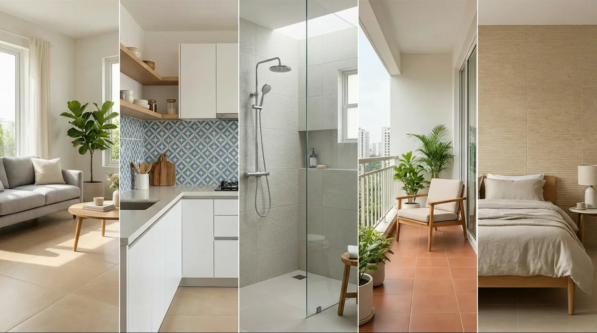 5 Room Transformation Ideas Using Low Budget Tiles