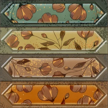 Matt Punch Floral Ceramic Tile image 1