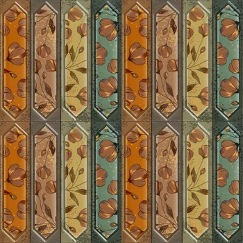 Matt Punch Floral Ceramic Tile image 2