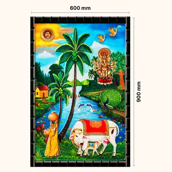 Matt Embossed Poster Vitrified Tile image 2