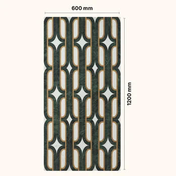 Matt Carving Patterned Decorative Vitrified Tile image 2