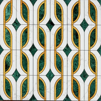 Matt Luster Patterned Decorative Ceramic Tile image 1