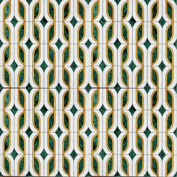 Matt Luster Patterned Decorative Ceramic Tile image 2