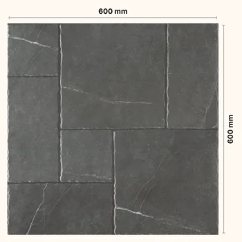 Rustic Matt Patterned Decorative Vitrified Tile image 2