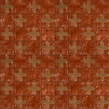 Glossy Punch Carving Patterned Decorative Ceramic Tile image 2