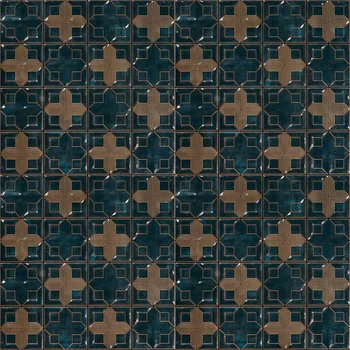 Glossy Punch Carving Patterned Decorative Ceramic Tile image 2
