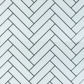 Glossy Punch Herringbone Ceramic Tile image 2