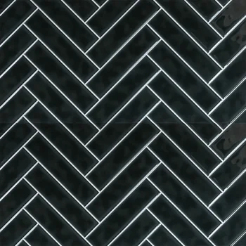 Glossy Punch Herringbone Ceramic Tile image 2
