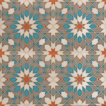 Matt Luster Patterned Decorative Ceramic Tile image 1