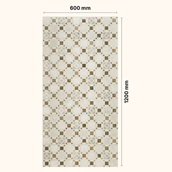 Matt Carving Patterned Decorative Vitrified Tile image 2