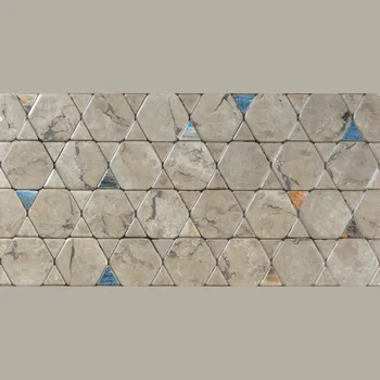 Matt Punch Carving Patterned Decorative Ceramic Tile image 1