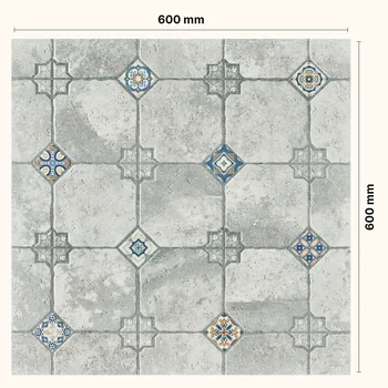 Rustic Matt Patterned Decorative Vitrified Tile image 2
