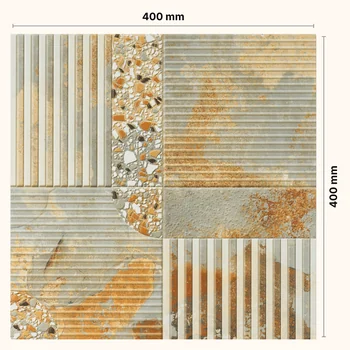 Matt Punch Patterned Decorative Vitrified Tile image 2