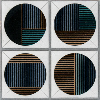 Matt Punch Glue Patterned Decorative Ceramic Tile image 2