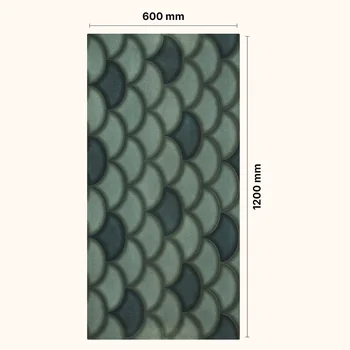 Glossy Carving Patterned Decorative Vitrified Tile image 2