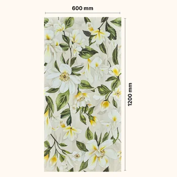 Matt Glue Carving Floral Vitrified Tile image 2