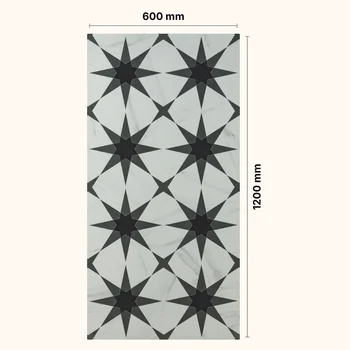 Satin Matt Patterned Decorative Vitrified Tile image 2