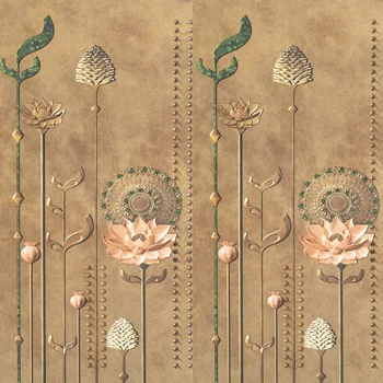 Matt Glue Carving Floral Vitrified Tile image 1