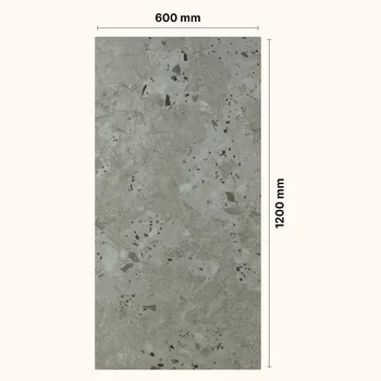 Matt Glue Carving Terrazzo Vitrified Tile image 2