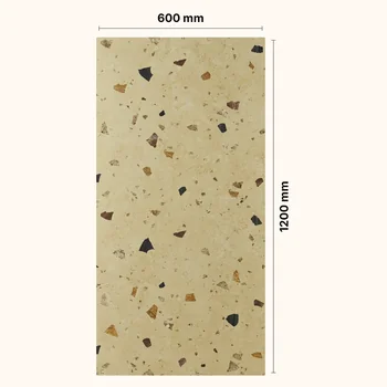 Matt Glue Carving Terrazzo Vitrified Tile image 2